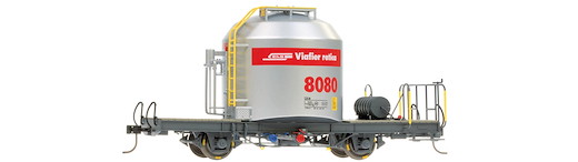 RhB Uce 8080 Zementsilowagen  mit rotem Band
