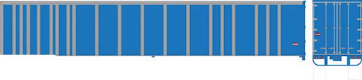53'Trailer Undec blue