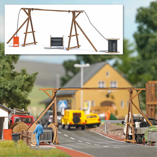 Kabelbrücke mit Baustromverteiler