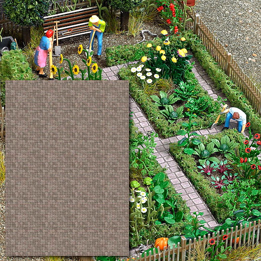2 Dekoplatten »Natursteinpflaster«