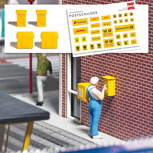 Mini Ausgestaltungs-Set Briefkasten und Briefmarke