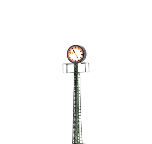 H0 Uhr auf Mast mit Podest