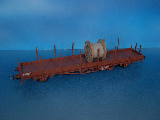 Metallkabeltrommel, blau, alt, 29x20 mm