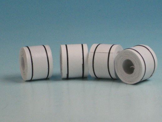 Papierrollen weiß, lose 4 Stück Ø13mm, B:10,5mm