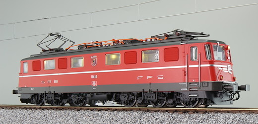 SBB E-Lok Ae 6/6  11416 Kanton Glarus SBB, Rot 1997, Ep V, DC/AC