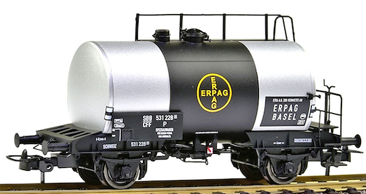 Kesselwagen Deutz Erpag silber-schwarz SBB Ep III