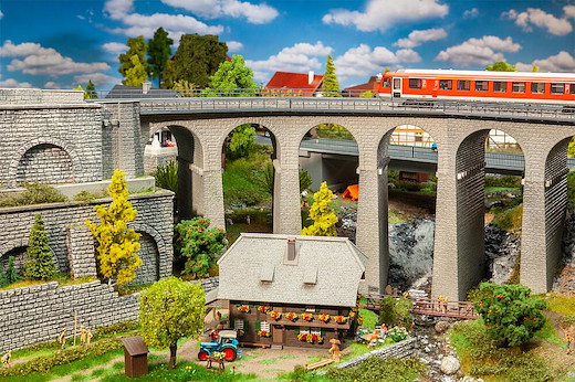 Viadukt-Set, 2-gleisig, gebogen