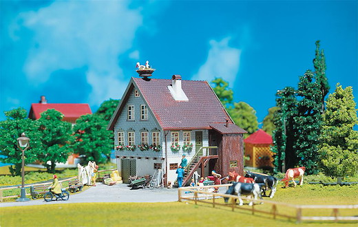 Haus mit Storchennest