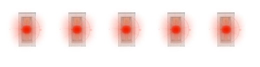 5 SMD-LEDs, rot