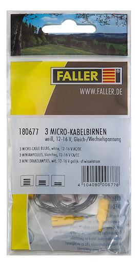 3 Micro-Kabelbirnen, weiss