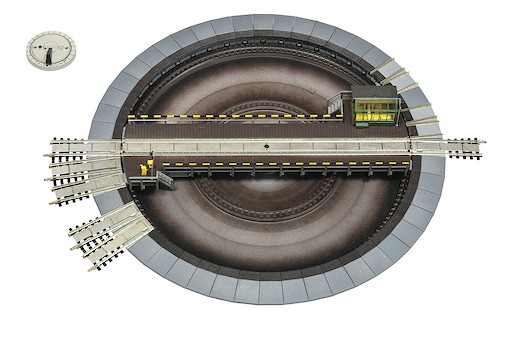 Drehscheibe mit elektrischem Antrieb für das Mittelleiter-Wechselstromsystem