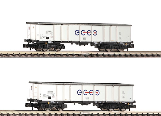 2-tlg. Set: Offene Güterwagen, Ecco Rail, Privatbahn