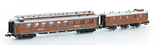 CIWL Set 2, 2-tlg Ostende-Wien-Express 1xSpeisewagen 1xPostw