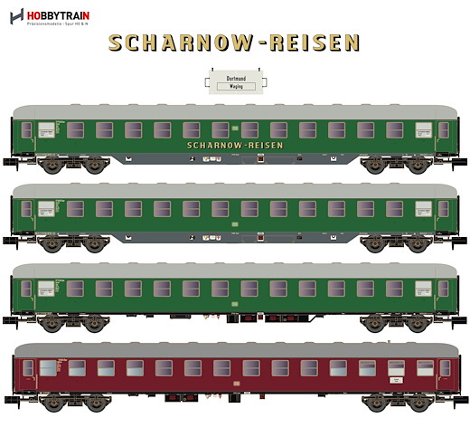 4tlg. SCHARNOW Set 2 DB Ep.IIIb 2x Bcm54/Bcm53/WRtüm 51-60