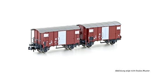 2er Set gedeckte Güterwagen K2 SBB, Ep.III