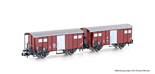 2er Set gedeckte Güterwagen K3 SBB, Ep.III