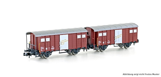 2er Set gedeckte Güterwagen K3 SBB, Ep.IV