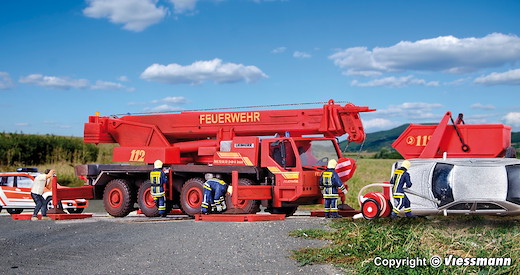 H0 Feuerwehr Kranwagen