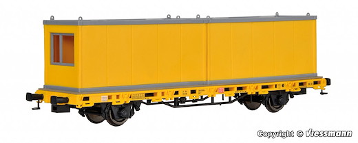 H0 Niederbordwagen mit Contai