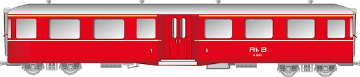 RhB Mitteleinstiegwagen Fliegender Rätier A1251 rot