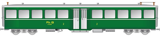 RhB Mitteleinstiegwagen leichte Bauart B2339 grün