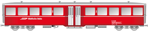 RhB Mitteleinstiegwagen leichte Bauart B2335 rot