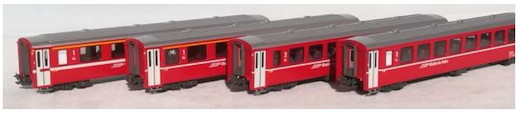 Einheitswagen I (EW I) Basisset 4 Wagen rot