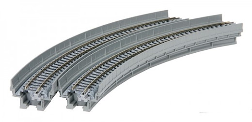 Viadukt-NBS* mit Gleis, gebogen 1-gleisig R282-45° / 20-510