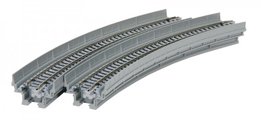 Viadukt-NBS* mit Gleis, gebogen 1-gleisig R381-30° / 20-540