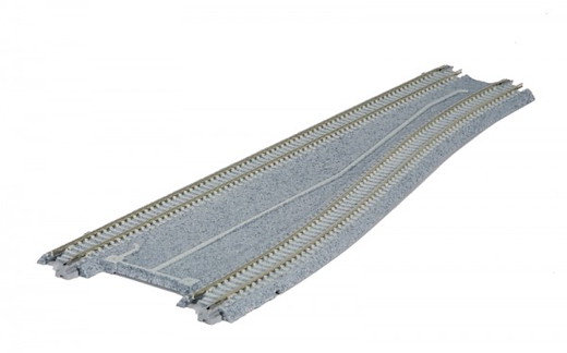 Bahnhofseinfahrt links, 310 mm 2-gleisig, mit Betonschwellen / 20-051