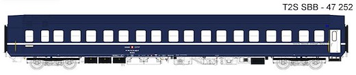 SBB T2S Schlafwagen  blau Ep. IV-V