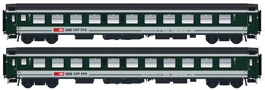 SBB 2er Set UIC-X Bpm grün/grau V
