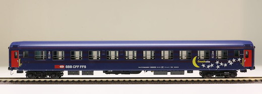 SBB Bcm, blau, weiße Linie, neues Logo, 11 Abteile
