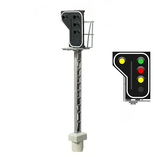 SNCB Signal 4 Lichter (Grün/Rot/Weiss - Gelb) - rechte Seite