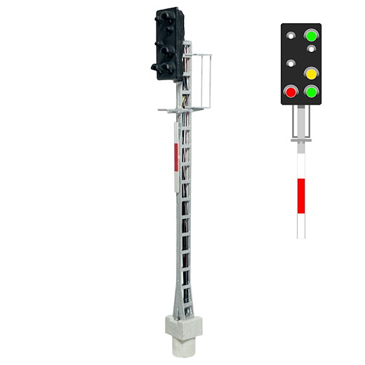 ÖBB - Hauptsignal 7-Lichter (Weiß/Grün/Weiß/Weiß/Gelb/Rot/Grün)