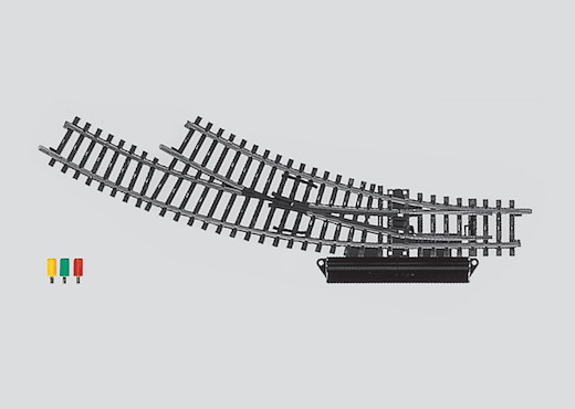 Märklin K-Gleis Bogenweiche rechts Aussenbogen 30° im Parallelkreisabstand 64,6 mm