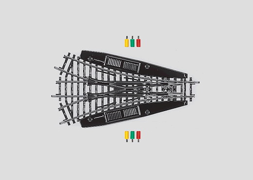 Märklin K-Gleis Symmetrische Dreiwegweiche Länge 168,9 mm / Radius 424,6 mm