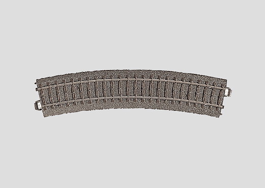 Gebogenes Gleis 24,3° Radius 2 - 437,5mm