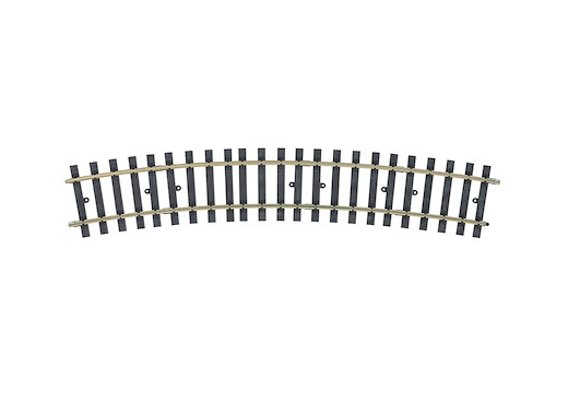 Gebogenes Gleis Radius 1.176 mm. 22,5