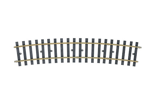 Gebogenes Gleis  Radius 1.550 mm. 15°
