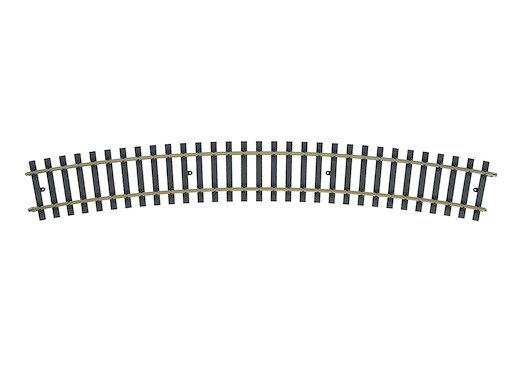 Gebogenes Gleis  Radius 1.550 mm. 22,5°