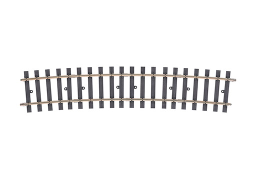 Gebogenes Gleis  Radius 2.321 mm. 10°