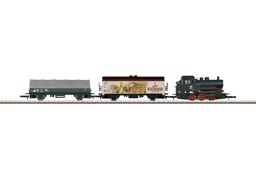 Startpackung Güterzug mit Dampflok BR 89, Gleisoval, Fahrgerät, Stromversorgung, DB