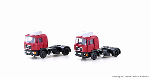 2er Set MAN F90 SZM, 2-achsig, rot