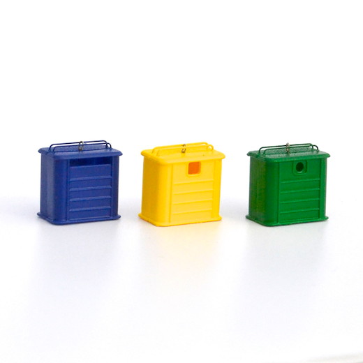 Abfallcontainer (3 St.) - Quaderförmig
