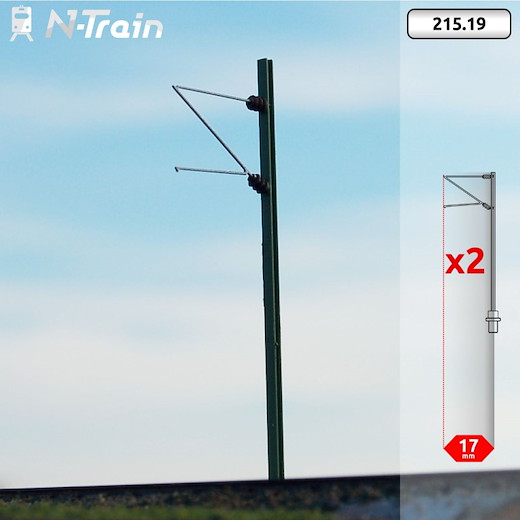 DB - H-Profilmasten mit Re75 Ausleger - (2 St.)