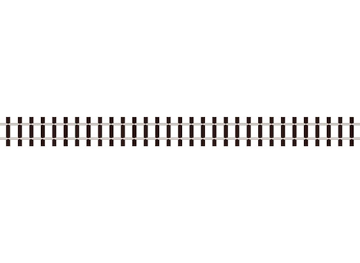 Code 80 Flexgleis, gleichmässige Holzschwellen
