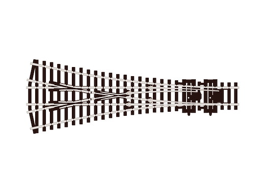 Code 100 12° 3-Wegweiche, R 914 mm