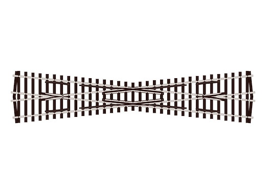 H0 Cd75 12° Kreuzung, Holzschwellen
