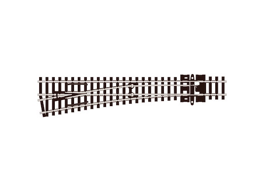 Code 55 10° Weiche links, mittlere, R 457 mm